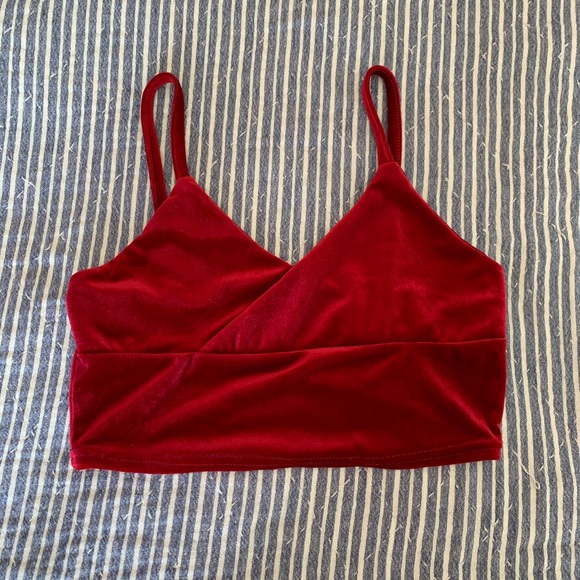 Tops - Velvet Crop Top